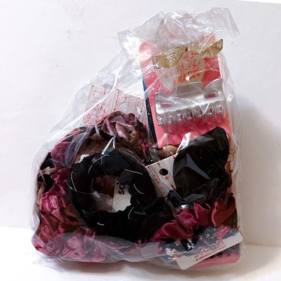 Hair Accessory Lot Velvet Headband Satin Scrunchies Claw Clips Applique Beaded - Picture 1 of 5